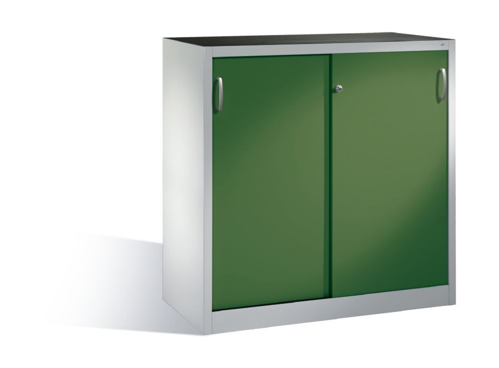 Produktbild C+P Schiebetürenschrank Acurado mit Gummimatte resedagrün 1200 x 500 x 1200 mm
