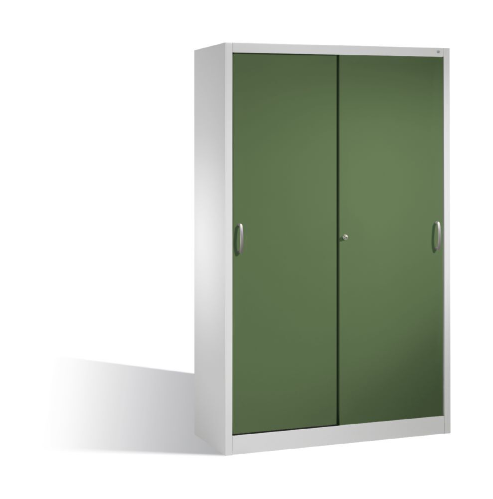C+P Schiebetürenschrank Acurado 2000 1950 x 1200 x 500 mm lichtgrau resedagrün Produktbild C+P Schiebetürenschrank Acurado 2000 1950 x 1200 x 500 mm lichtgrau resedagrün
