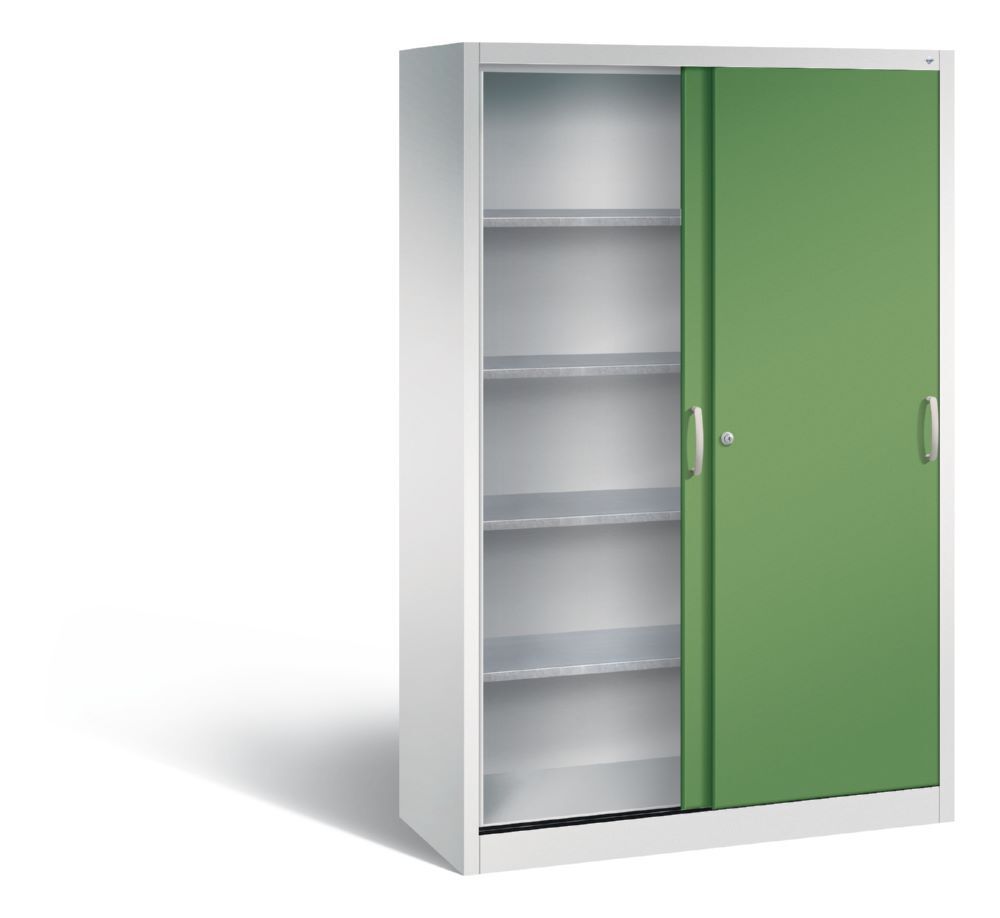 C+P Schiebetürenschrank Acurado 2000 1950 x 1200 x 500 mm lichtgrau resedagrün Produktbild C+P Schiebetürenschrank Acurado 2000 1950 x 1200 x 500 mm lichtgrau resedagrün bild 2