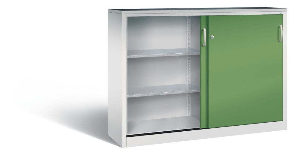 C+P Schiebetürenschrank Acurado 2000 mit Sichttüren resedagrün 1600 x 400 x 1200 mm Produktbild C+P Schiebetürenschrank Acurado 2000 mit Sichttüren resedagrün 1600 x 400 x 1200 mm bild 2