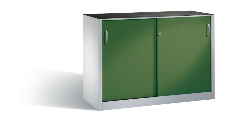 C+P Schiebetürenschrank Acurado 2000 Türen in resedagrün 1600 x 500 x 1000 mm Produktbild C+P Schiebetürenschrank Acurado 2000 Türen in resedagrün 1600 x 500 x 1000 mm