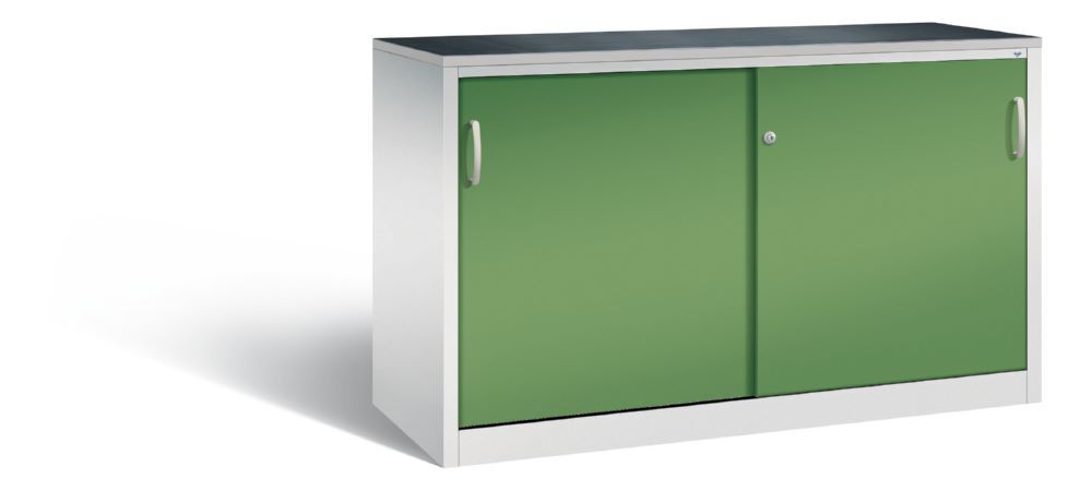 C+P Schiebetürenschrank fürs Büro Acurado 2000 resedagrün 1600 x 600 x 1000 mm Produktbild C+P Schiebetürenschrank fürs Büro Acurado 2000 resedagrün 1600 x 600 x 1000 mm
