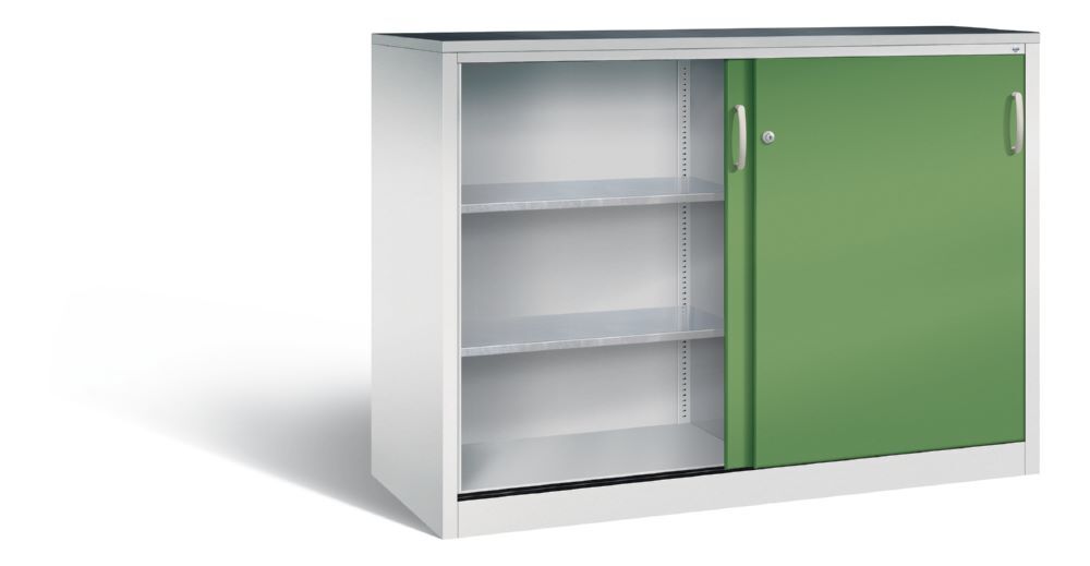 C+P Schiebetürenschrank Acurado-2000, H1200B1600T600 mm, Lichtgrau/Resedagrün C+P Schiebetürenschrank Acurado-2000, H1200B1600T600 mm, Lichtgrau/Resedagrün