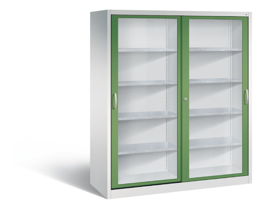 C+P Schiebetürenschrank Acurado 2000 Höhe 1950 mm lichtgrau resedagrün Produktbild C+P Schiebetürenschrank Acurado 2000 Höhe 1950 mm lichtgrau resedagrün