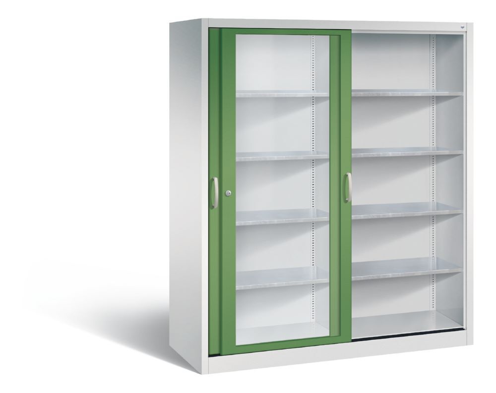 C+P Schiebetürenschrank Acurado 2000 Höhe 1950 mm lichtgrau resedagrün Produktbild C+P Schiebetürenschrank Acurado 2000 Höhe 1950 mm lichtgrau resedagrün bild 2
