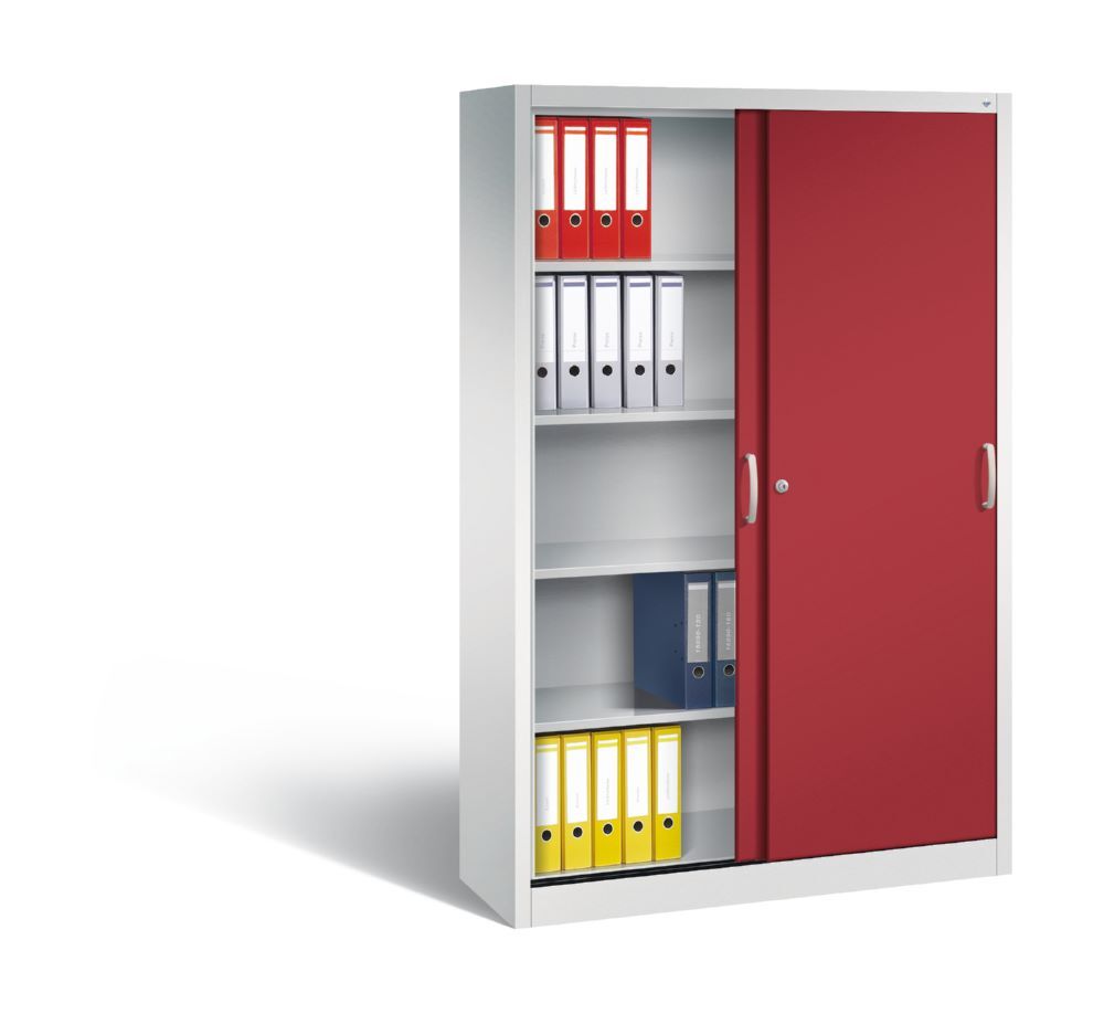 C+P Schiebetürenschrank Acurado mit Wechselzylinder rubinrot 1200 x 400 x 1950 mm Produktbild C+P Schiebetürenschrank Acurado mit Wechselzylinder rubinrot 1200 x 400 x 1950 mm bild 3