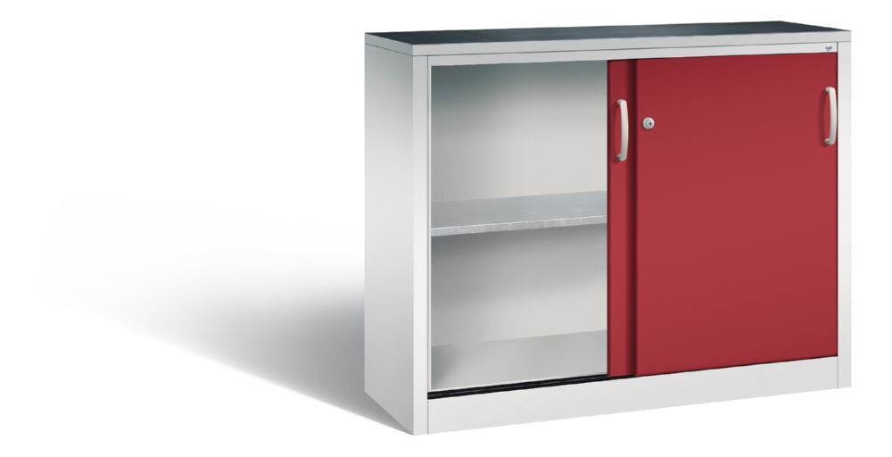 C+P Schiebetürenschrank Acurado 2000 1 Fachboden rubinrot 1200 x 400 x 1000 mm Produktbild C+P Schiebetürenschrank Acurado 2000 1 Fachboden rubinrot 1200 x 400 x 1000 mm bild 2