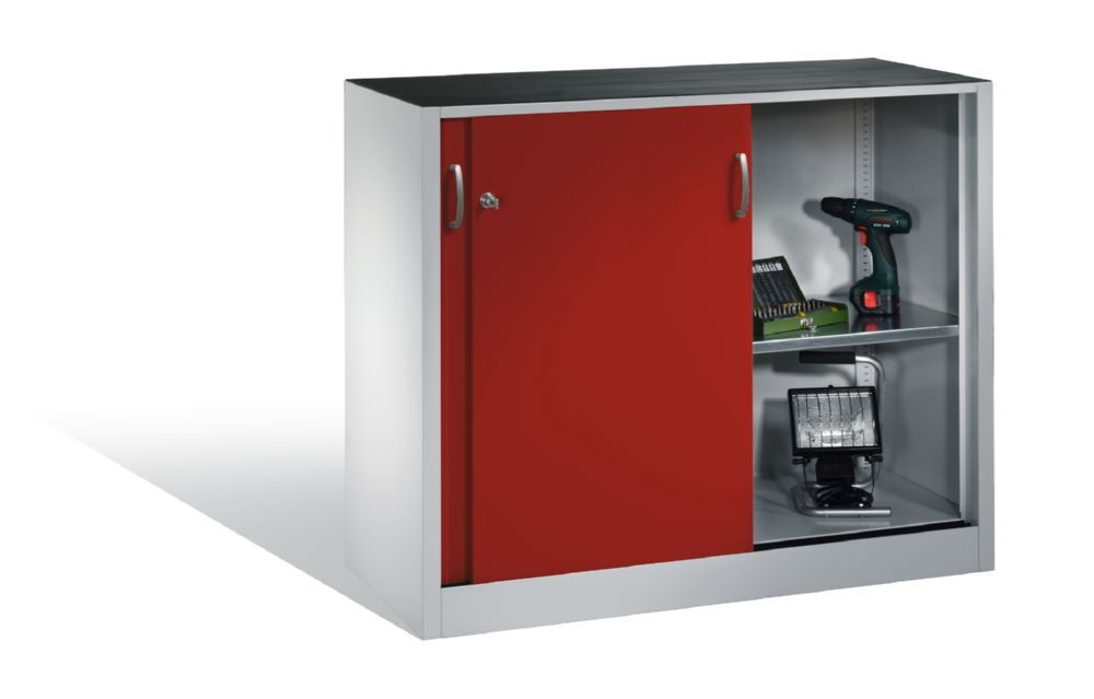 C+P Schiebetürenschrank Acurado 2000 1 Fachboden rubinrot 1200 x 400 x 1000 mm Produktbild C+P Schiebetürenschrank Acurado 2000 1 Fachboden rubinrot 1200 x 400 x 1000 mm bild 3