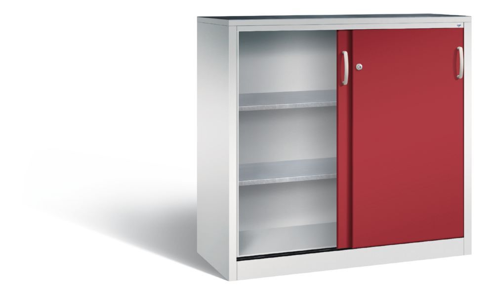 C+P Schiebetürenschrank Acurado 2000 2 Fachböden rubinrot 1200 x 500 x 1200 mm Produktbild C+P Schiebetürenschrank Acurado 2000 2 Fachböden rubinrot 1200 x 500 x 1200 mm bild 2