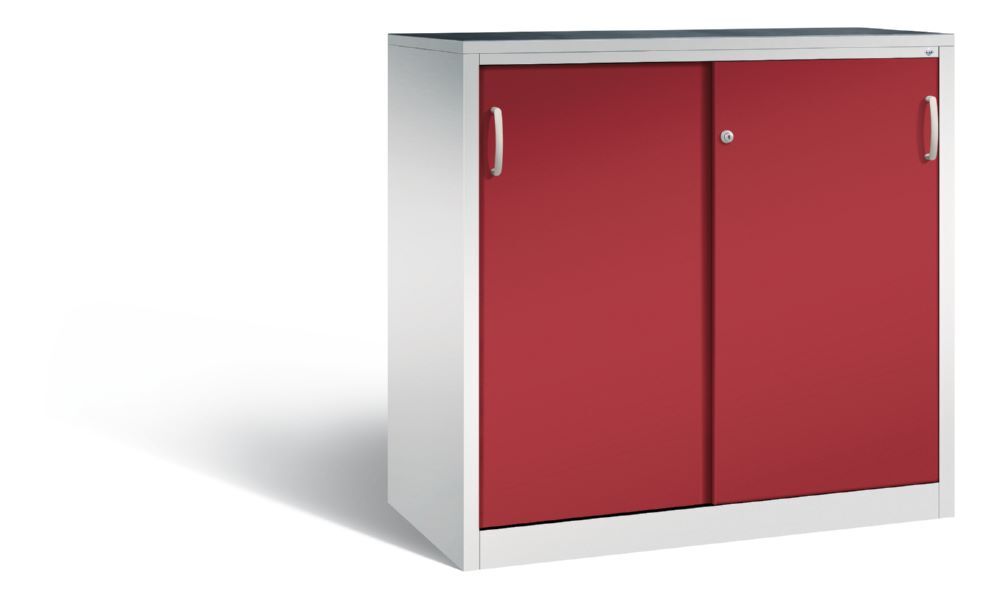 C+P Schiebetürenschrank Acurado mit 2 Schlüsseln rubinrot 1200 x 600 x 1200 mm Produktbild C+P Schiebetürenschrank Acurado mit 2 Schlüsseln rubinrot 1200 x 600 x 1200 mm