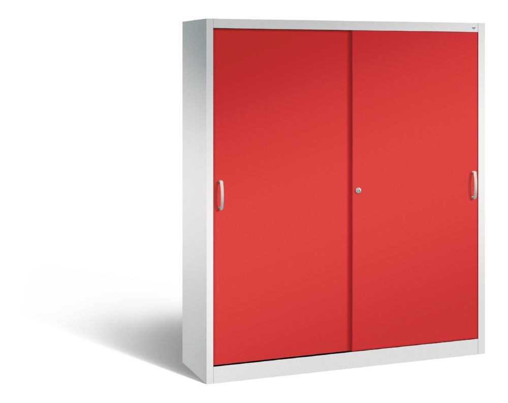 C+P Schiebetürenschrank Acurado 2000 1950 x 1600 x 400 mm lichtgrau rubinrot Produktbild C+P Schiebetürenschrank Acurado 2000 1950 x 1600 x 400 mm lichtgrau rubinrot