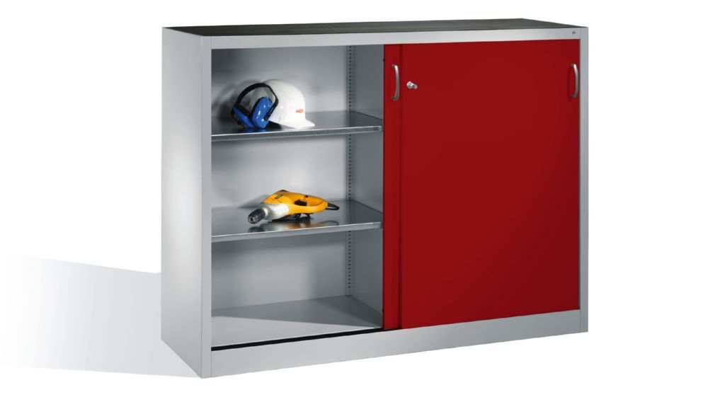 C+P Schiebetürenschrank Acurado 2000 mit Sichttüren rubinrot 1600 x 400 x 1200 mm Produktbild C+P Schiebetürenschrank Acurado 2000 mit Sichttüren rubinrot 1600 x 400 x 1200 mm bild 3