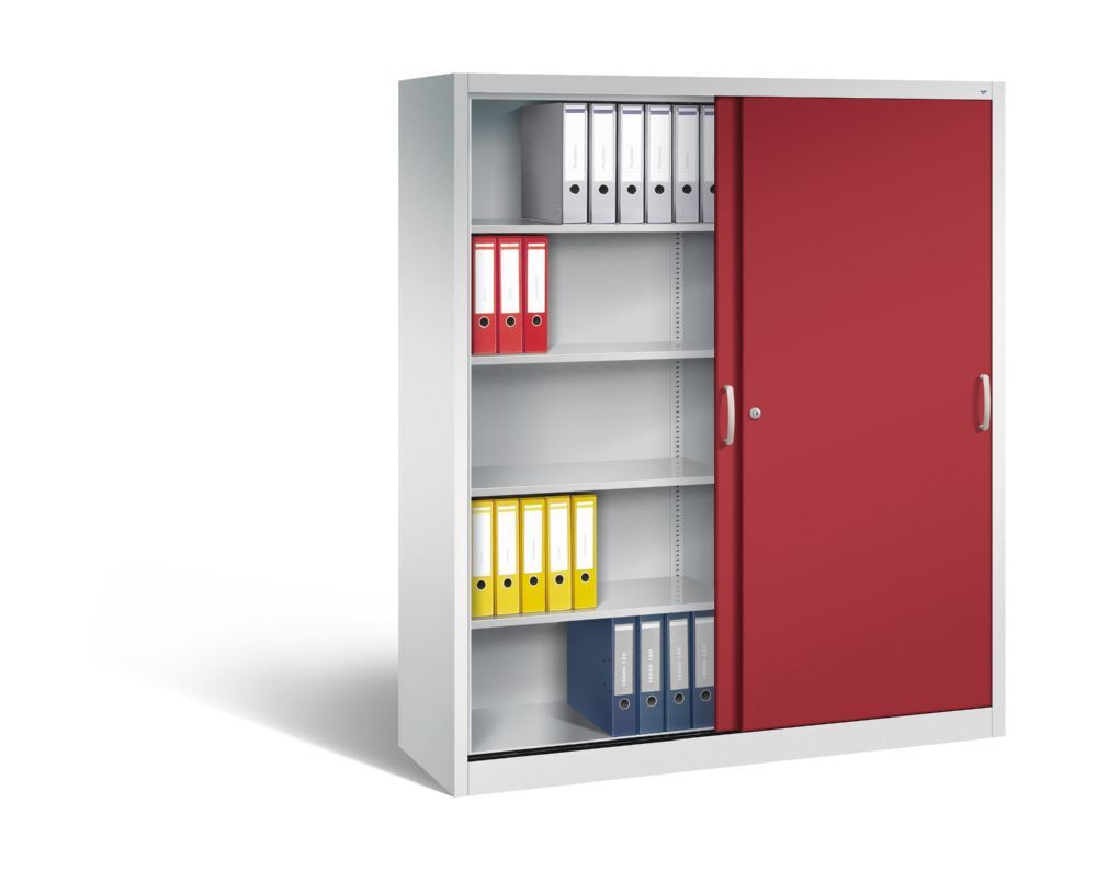 C+P Schiebetürenschrank Acurado 2000 1950 x 1600 x 500 mm lichtgrau rubinrot Produktbild C+P Schiebetürenschrank Acurado 2000 1950 x 1600 x 500 mm lichtgrau rubinrot bild 3
