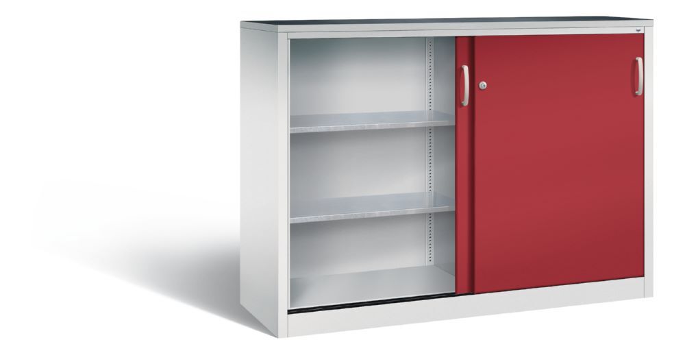 C+P Breiter Schiebetürenschrank Acurado mit Gummimatte rubinrot 1600 x 500 x 1200 mm Produktbild C+P Breiter Schiebetürenschrank Acurado mit Gummimatte rubinrot 1600 x 500 x 1200 mm bild 2