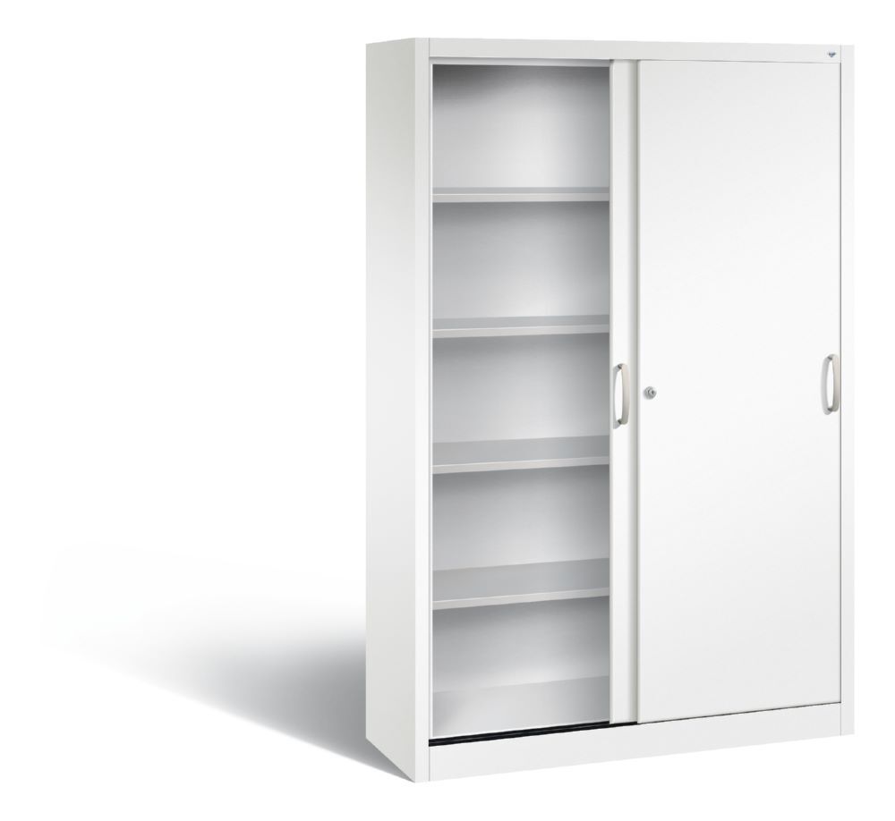 C+P Schiebetürenschrank fürs Büro Acurado 2000 weiß 1200 x 400 x 1950 mm Produktbild C+P Schiebetürenschrank fürs Büro Acurado 2000 weiß 1200 x 400 x 1950 mm bild 2