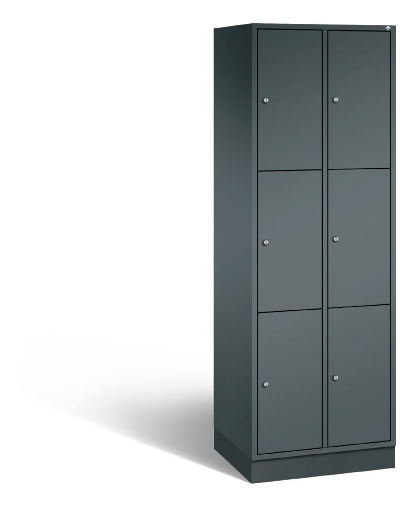 C+P Schließfachschrank Intro 6 gleichgroße Fächer 620 x 490 x 1950 mm Produktbild C+P Schließfachschrank Intro 6 gleichgroße Fächer 620 x 490 x 1950 mm