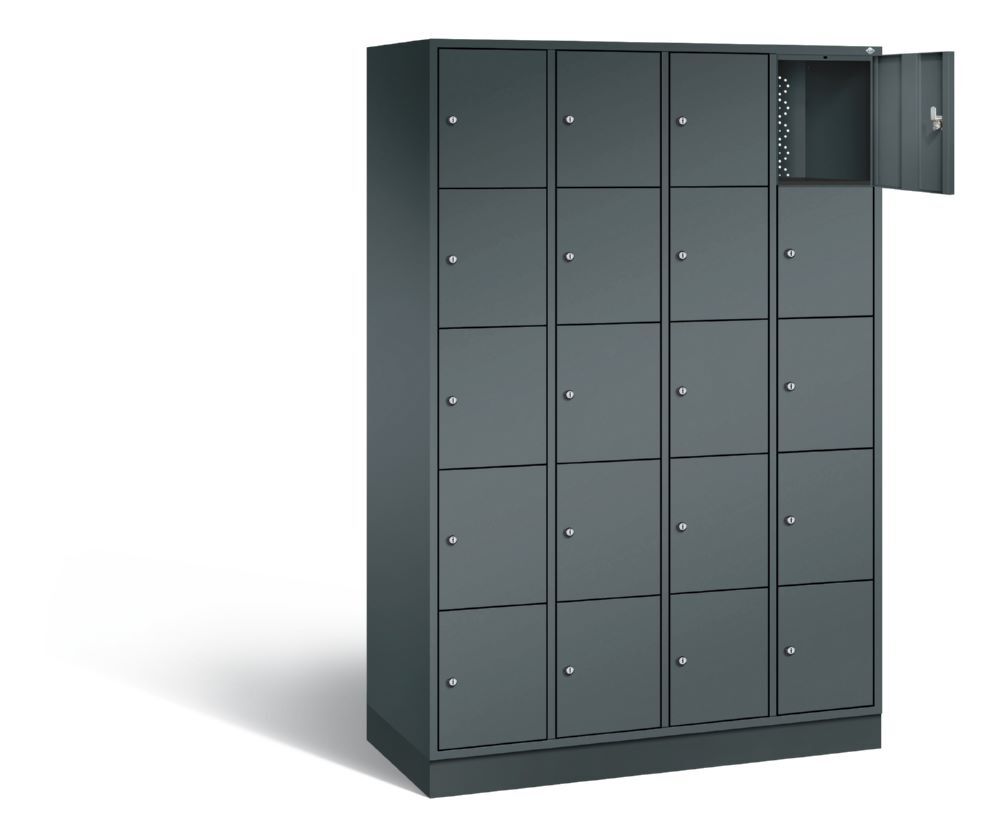 C+P Stahl Schließfachschrank Intro 20 Fächer 1950 x 1220 x 490 mm in anthrazit Produktbild C+P Stahl Schließfachschrank Intro 20 Fächer 1950 x 1220 x 490 mm in anthrazit bild 2