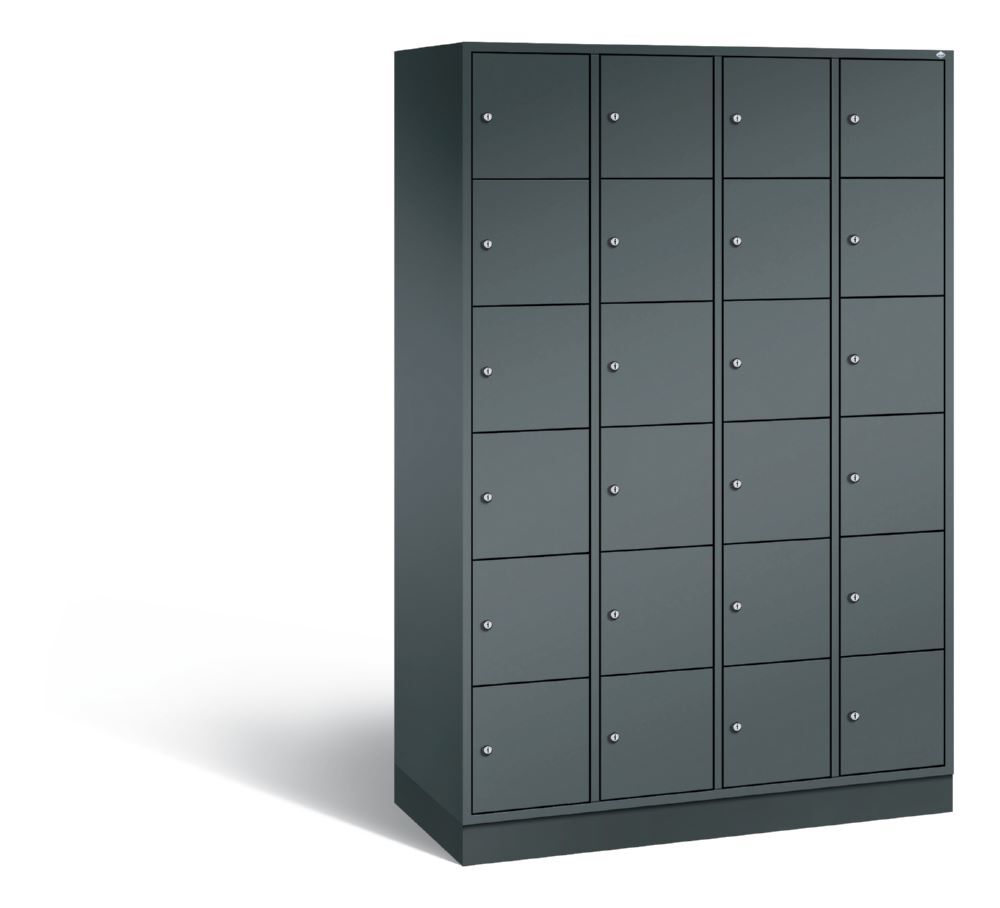 C+P Schließfachschrank Intro 24 Fächer 1950 x 1220 x 490 mm in anthrazit Produktbild C+P Schließfachschrank Intro 24 Fächer 1950 x 1220 x 490 mm in anthrazit