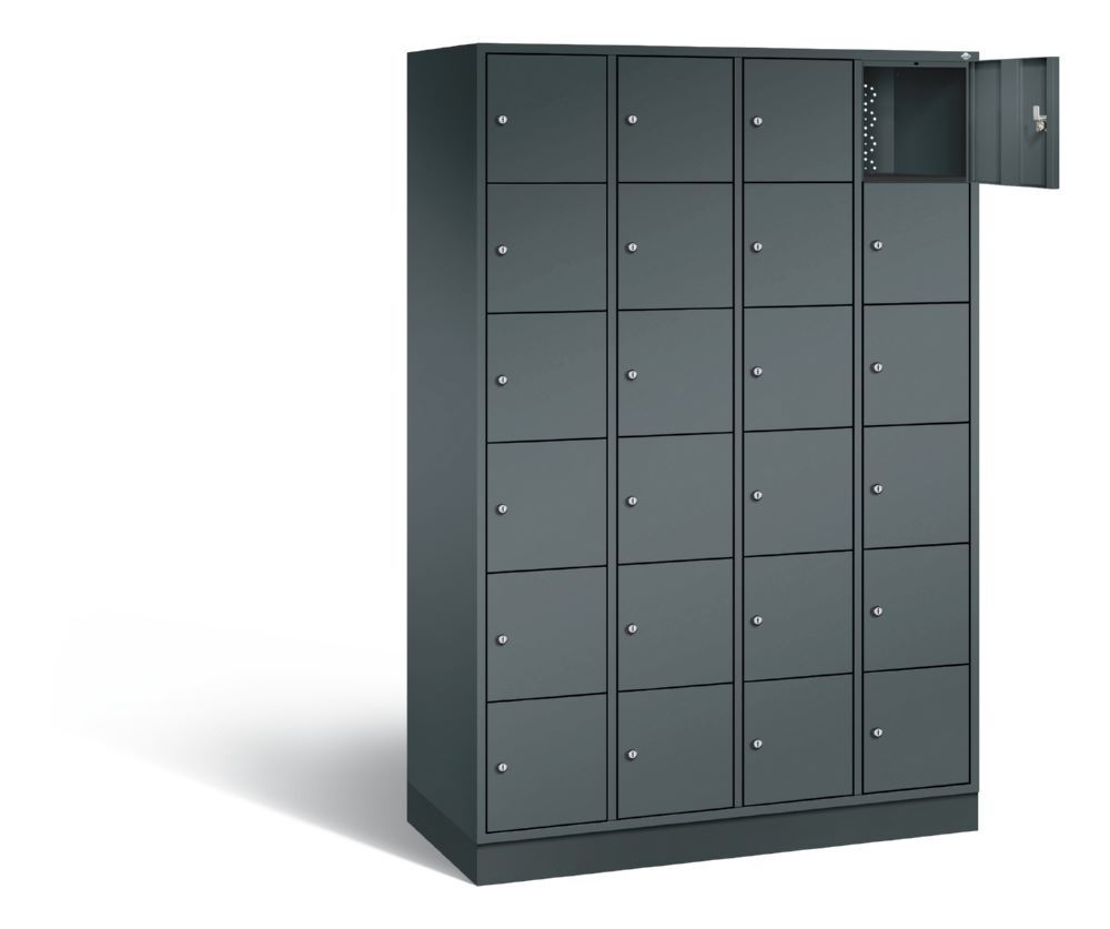 C+P Schließfachschrank Intro 24 Fächer 1950 x 1220 x 490 mm in anthrazit Produktbild C+P Schließfachschrank Intro 24 Fächer 1950 x 1220 x 490 mm in anthrazit bild 2