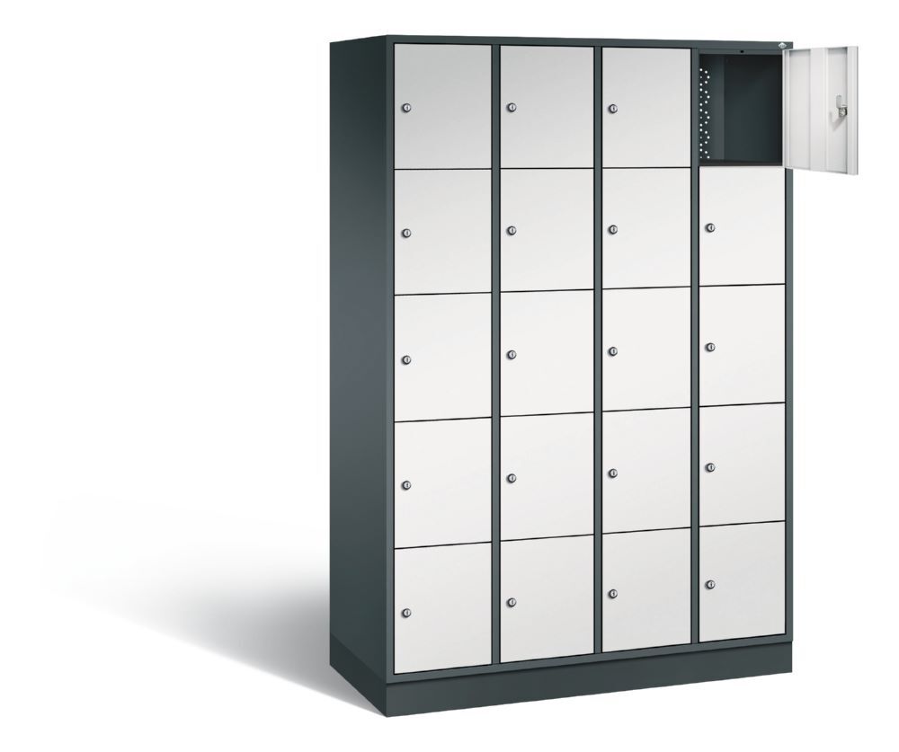 C+P Schließfachschrank Intro 20 Fächer 1950 x 1220 x 490 mm anthrazit lichtgrau Produktbild C+P Schließfachschrank Intro 20 Fächer 1950 x 1220 x 490 mm anthrazit lichtgrau bild 2