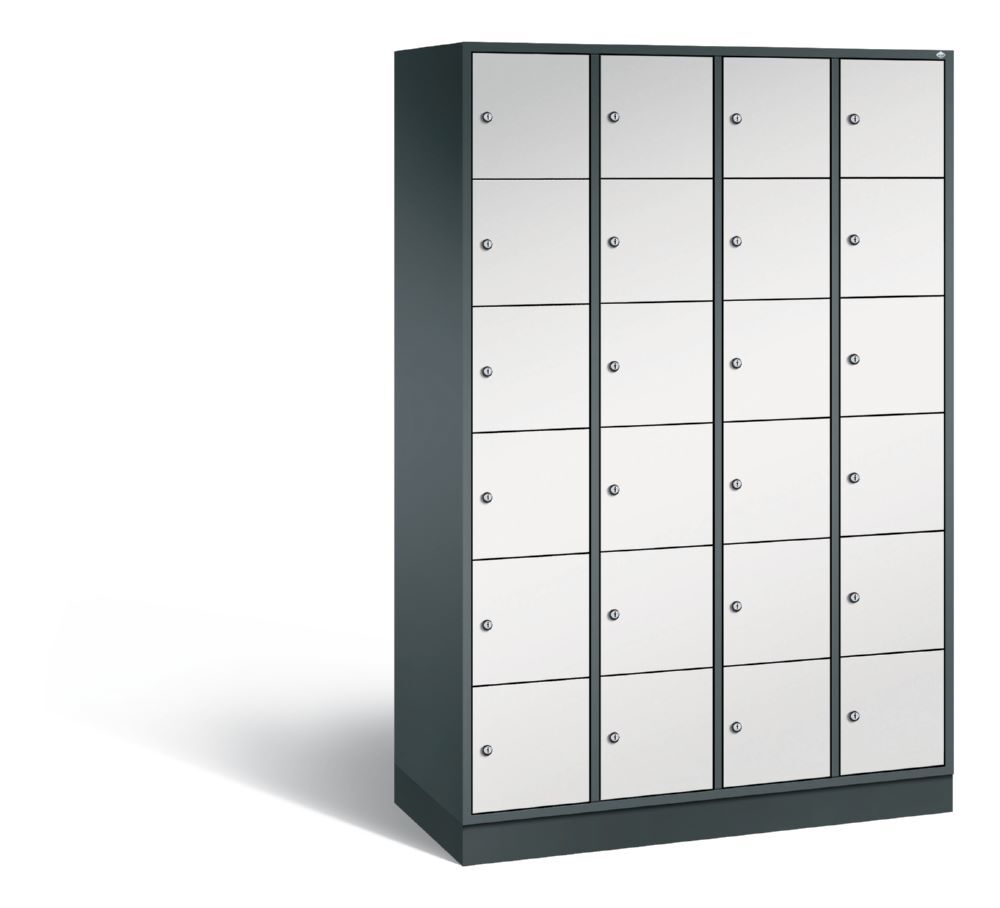 C+P Schließfachschrank Intro 24 Fächer 1950 x 1220 x 490 mm anthrazit lichtgrau Produktbild C+P Schließfachschrank Intro 24 Fächer 1950 x 1220 x 490 mm anthrazit lichtgrau