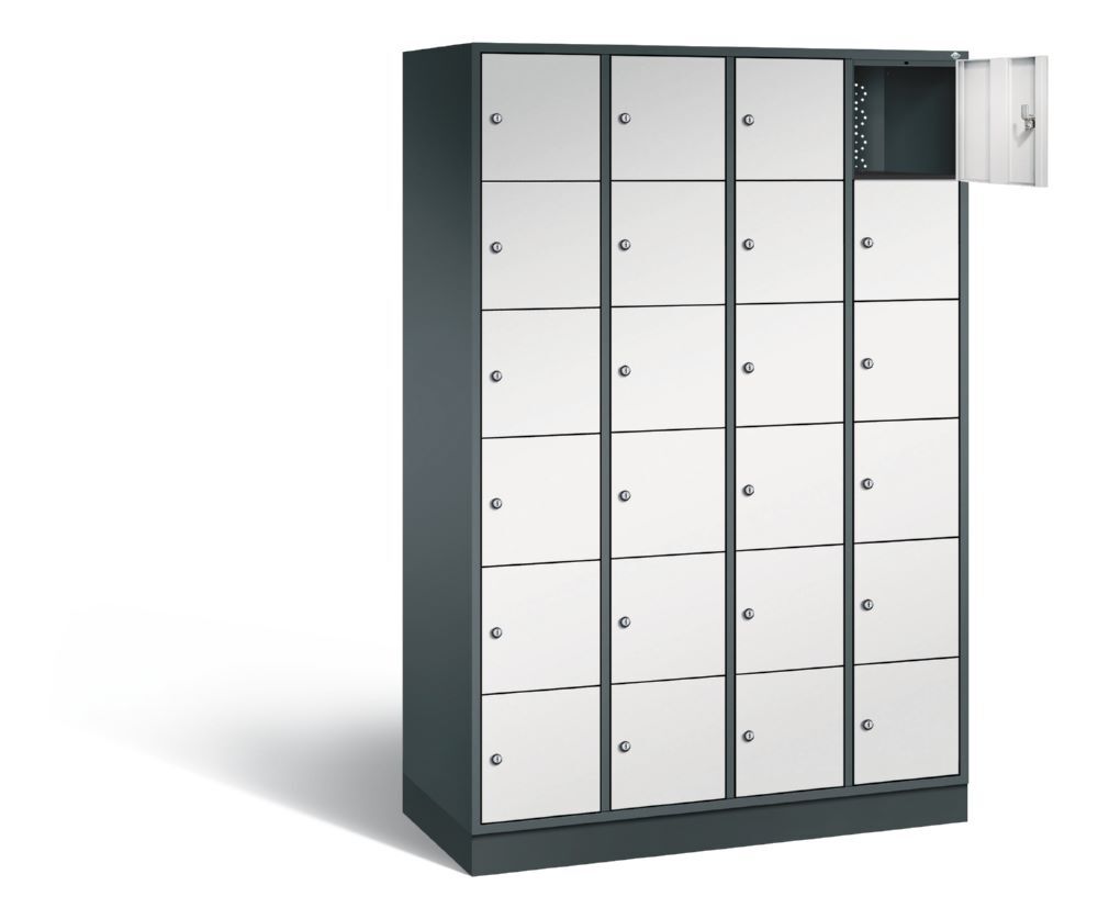 C+P Schließfachschrank Intro 24 Fächer 1950 x 1220 x 490 mm anthrazit lichtgrau Produktbild C+P Schließfachschrank Intro 24 Fächer 1950 x 1220 x 490 mm anthrazit lichtgrau bild 2