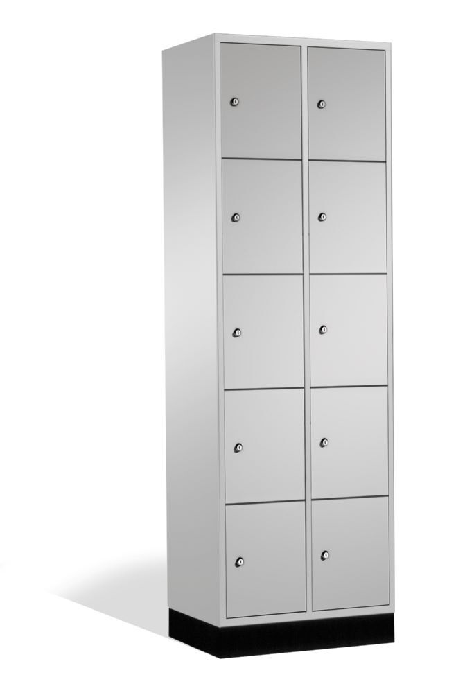 C+P Schließfachschrank Intro 10 Fächer 1950 x 620 x 490 mm in lichtgrau Produktbild C+P Schließfachschrank Intro 10 Fächer 1950 x 620 x 490 mm in lichtgrau
