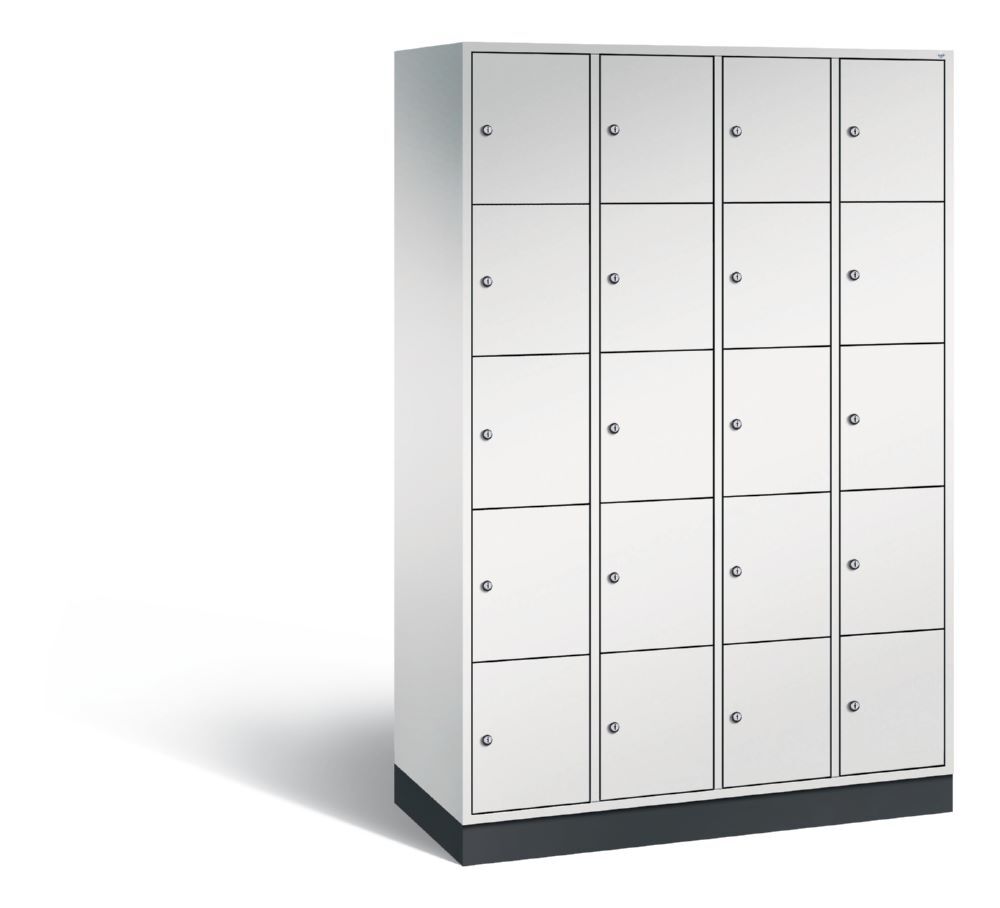 C+P Schließfachschrank Intro 20 Fächer H 1950 x B x 1220 x T 490 mm in lichtgrau Produktbild C+P Schließfachschrank Intro 20 Fächer H 1950 x B x 1220 x T 490 mm in lichtgrau