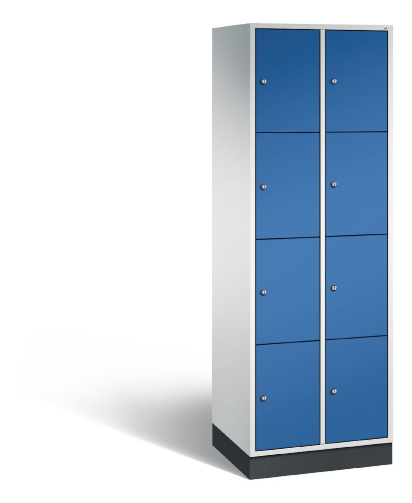 C+P Hoher Schließfachschrank Intro 8 Fächer Front in enzianblau 620 x 490 x 1950 mm Produktbild C+P Hoher Schließfachschrank Intro 8 Fächer Front in enzianblau 620 x 490 x 1950 mm