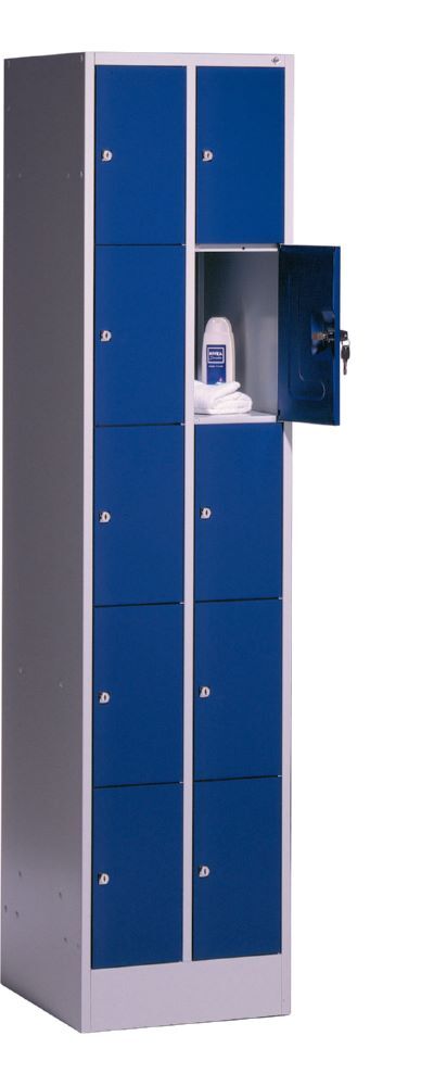 C+P Schließfachschrank Intro 10 Fächer 1950 x 620 x 490 mm lichtgrau enzianblau Produktbild C+P Schließfachschrank Intro 10 Fächer 1950 x 620 x 490 mm lichtgrau enzianblau bild 3