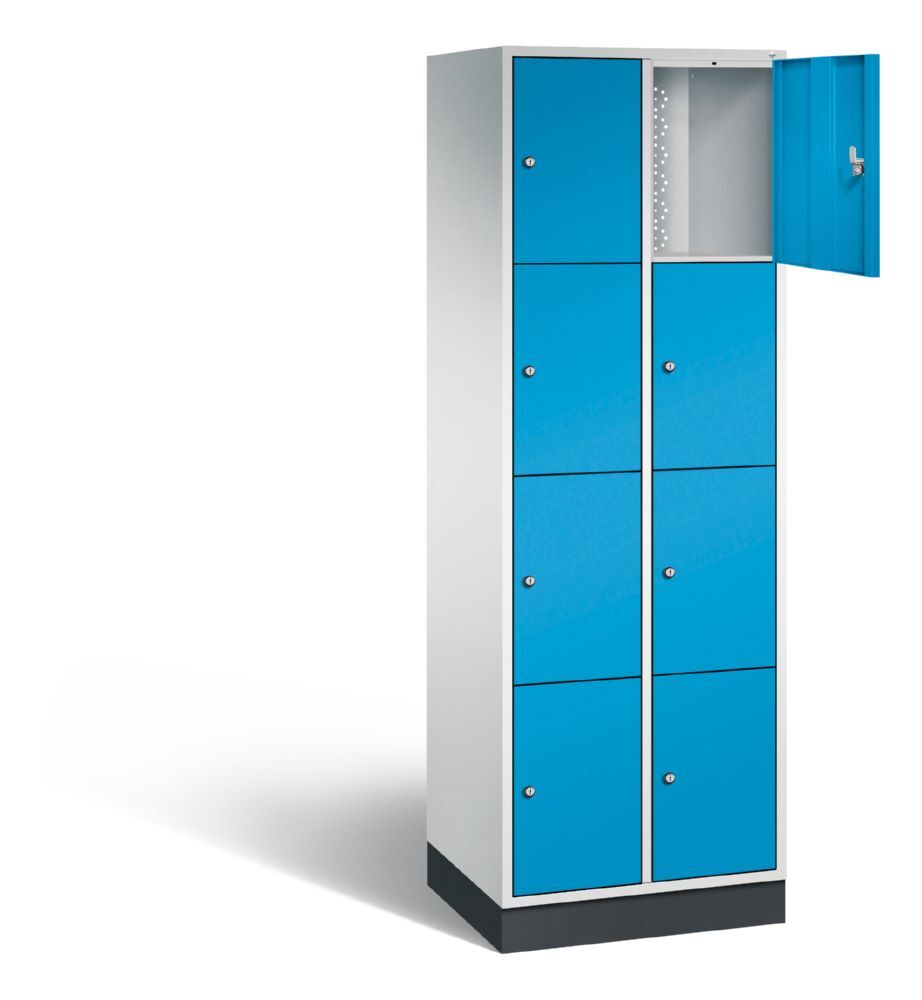 C+P Hoher Schließfachschrank Intro 8 Fächer Front in lichtblau 620 x 490 x 1950 mm Produktbild C+P Hoher Schließfachschrank Intro 8 Fächer Front in lichtblau 620 x 490 x 1950 mm bild 2