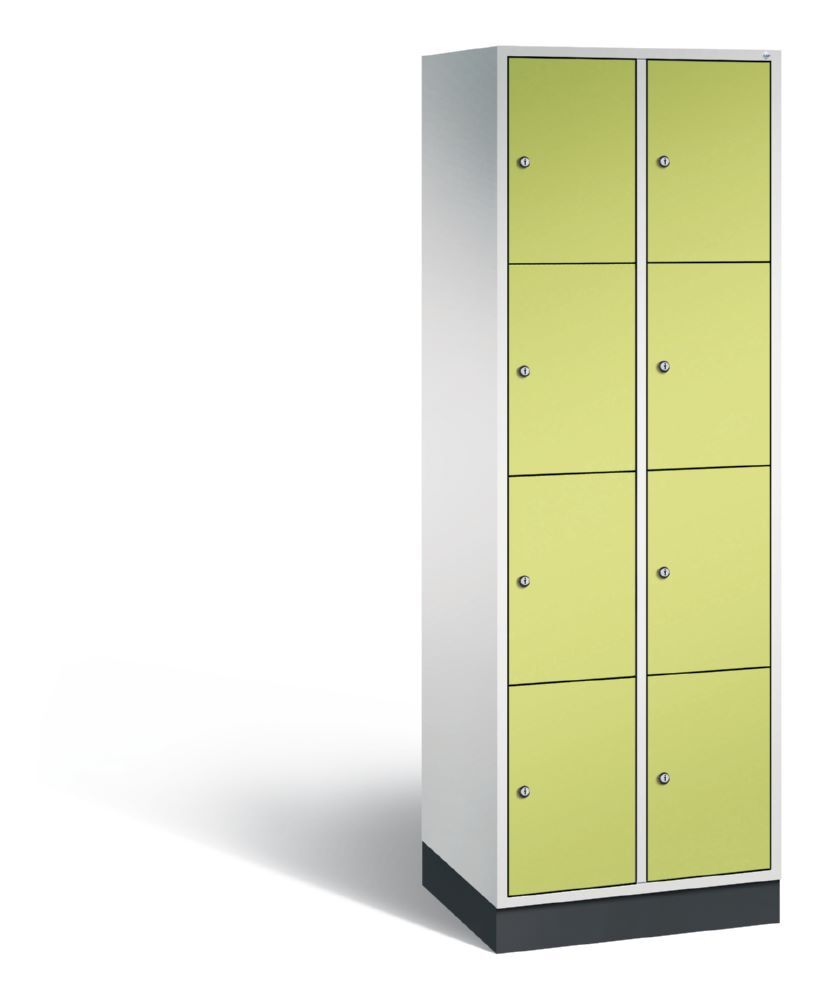 C+P Hoher Schließfachschrank Intro 8 Fächer Front in viridingrün 620 x 490 x 1950 mm Produktbild C+P Hoher Schließfachschrank Intro 8 Fächer Front in viridingrün 620 x 490 x 1950 mm