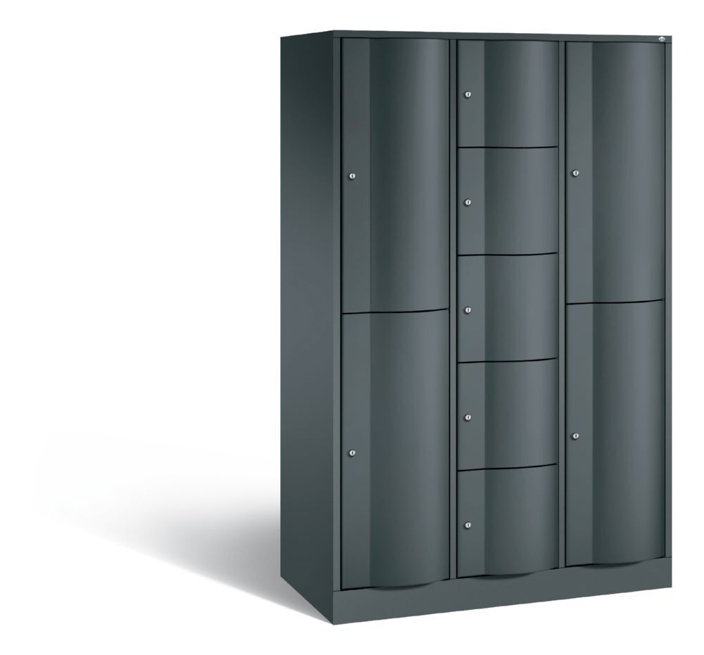 C+P Schließfachschrank Resisto 9 Fächer 1950 x 1148 x 540 mm in anthrazit Produktbild C+P Schließfachschrank Resisto 9 Fächer 1950 x 1148 x 540 mm in anthrazit
