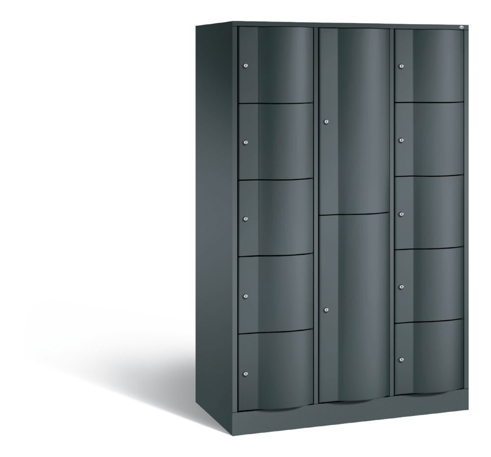 C+P Schließfachschrank Resisto 12 Fächer H 1950 x B 1148 x T 540 mm anthrazit Produktbild C+P Schließfachschrank Resisto 12 Fächer H 1950 x B 1148 x T 540 mm anthrazit