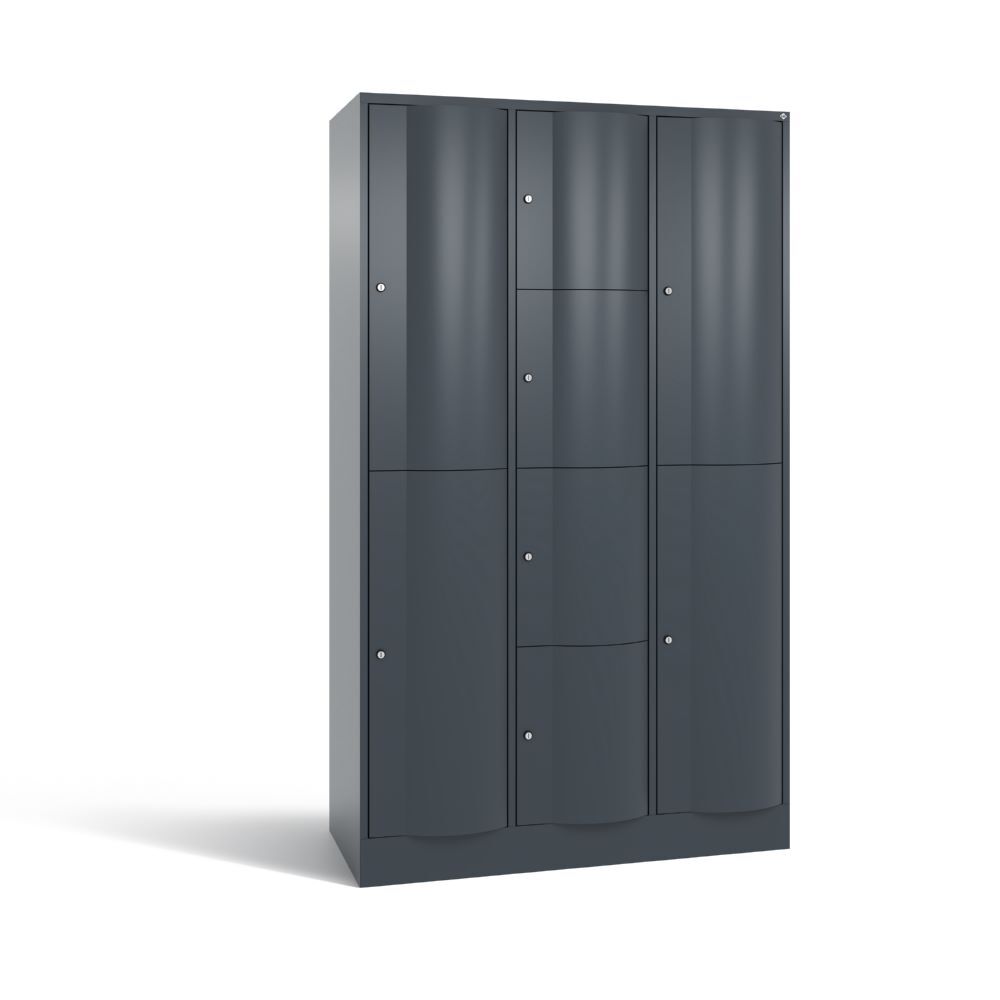 C+P Schließfachschrank Resisto 8 Fächer 1950 x 1148 x 540 mm in anthrazit Produktbild C+P Schließfachschrank Resisto 8 Fächer 1950 x 1148 x 540 mm in anthrazit