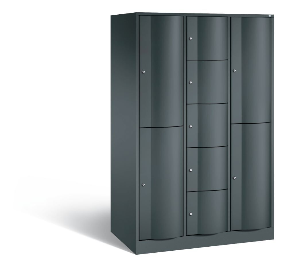 C+P Schließfachschrank Resisto 9 Fächer 1950 x 1148 x 640 mm in anthrazit Produktbild C+P Schließfachschrank Resisto 9 Fächer 1950 x 1148 x 640 mm in anthrazit
