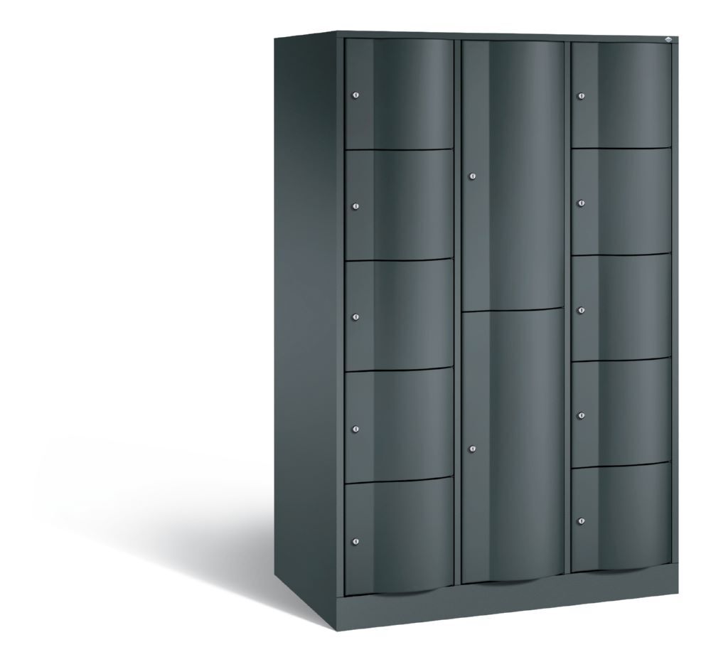 C+P Schließfachschrank Resisto 12 Fächer H 1950 x B 1148 x T 640 mm in anthrazit Produktbild C+P Schließfachschrank Resisto 12 Fächer H 1950 x B 1148 x T 640 mm in anthrazit