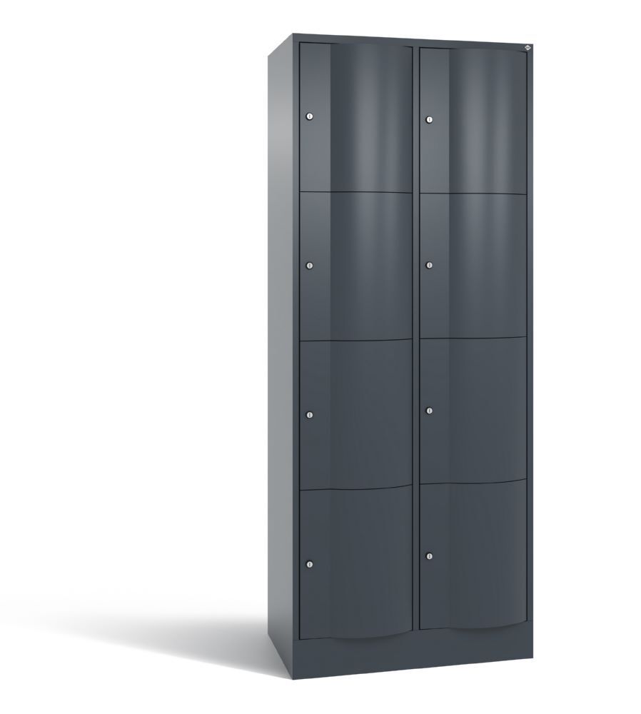 C+P Schließfachschrank Resisto 8 Fächer 1950 x 772 x 540 mm anthrazit Produktbild C+P Schließfachschrank Resisto 8 Fächer 1950 x 772 x 540 mm anthrazit