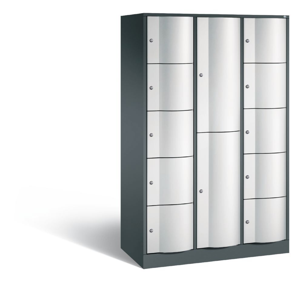 C+P Schließfachschrank Resisto 12 Fächer 1950 x 1148 x 540 mm anthrazit lichtgrau Produktbild C+P Schließfachschrank Resisto 12 Fächer 1950 x 1148 x 540 mm anthrazit lichtgrau