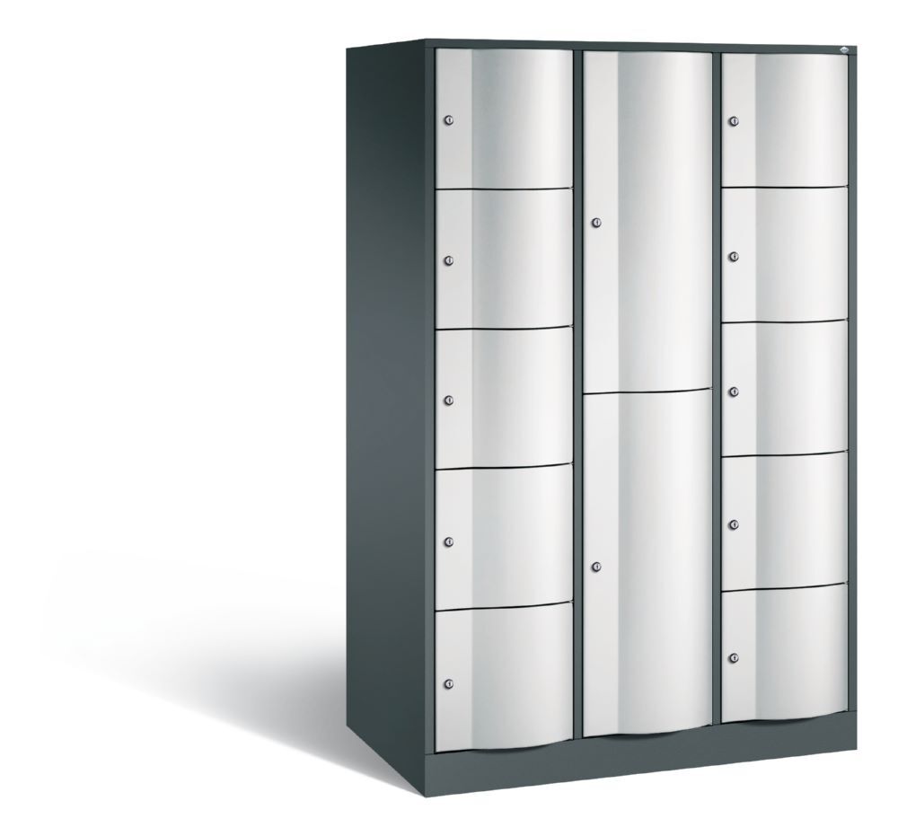 C+P Schließfachschrank Resisto 12 Fächer 1950 x 1148 x 640 mm anthrazit lichtgrau Produktbild C+P Schließfachschrank Resisto 12 Fächer 1950 x 1148 x 640 mm anthrazit lichtgrau