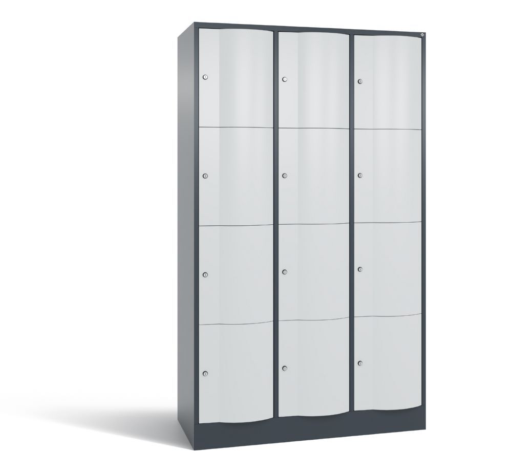 C+P Schließfachschrank Resisto 1950 x 1148 x 540 mm anthrazit lichtgrau Produktbild C+P Schließfachschrank Resisto 1950 x 1148 x 540 mm anthrazit lichtgrau