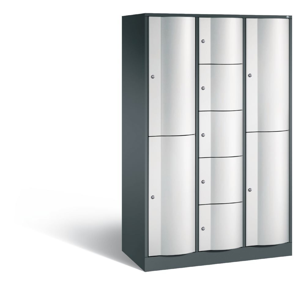 C+P Schließfachschrank Resisto 9 Fächer 1950 x 1148 x 540 mm anthrazit lichtgrau Produktbild C+P Schließfachschrank Resisto 9 Fächer 1950 x 1148 x 540 mm anthrazit lichtgrau