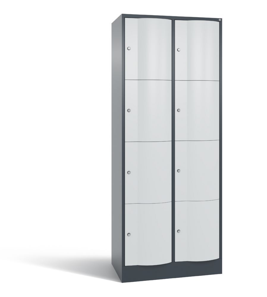 C+P Schließfachschrank Resisto 8 Fächer 1950 x 772 x 540 mm anthrazit lichtgrau Produktbild C+P Schließfachschrank Resisto 8 Fächer 1950 x 772 x 540 mm anthrazit lichtgrau