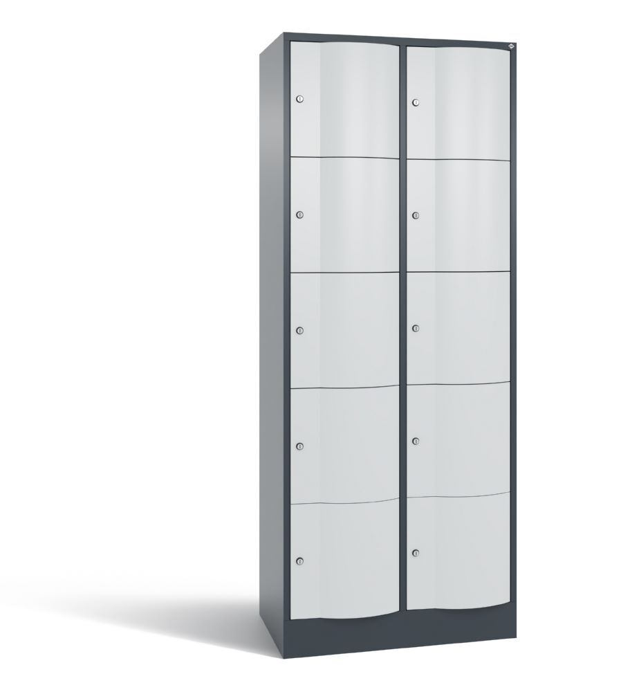 C+P Schließfachschrank Resisto 10 Fächer 1950 x 772 x 540 mm anthrazit lichtgrau Produktbild C+P Schließfachschrank Resisto 10 Fächer 1950 x 772 x 540 mm anthrazit lichtgrau