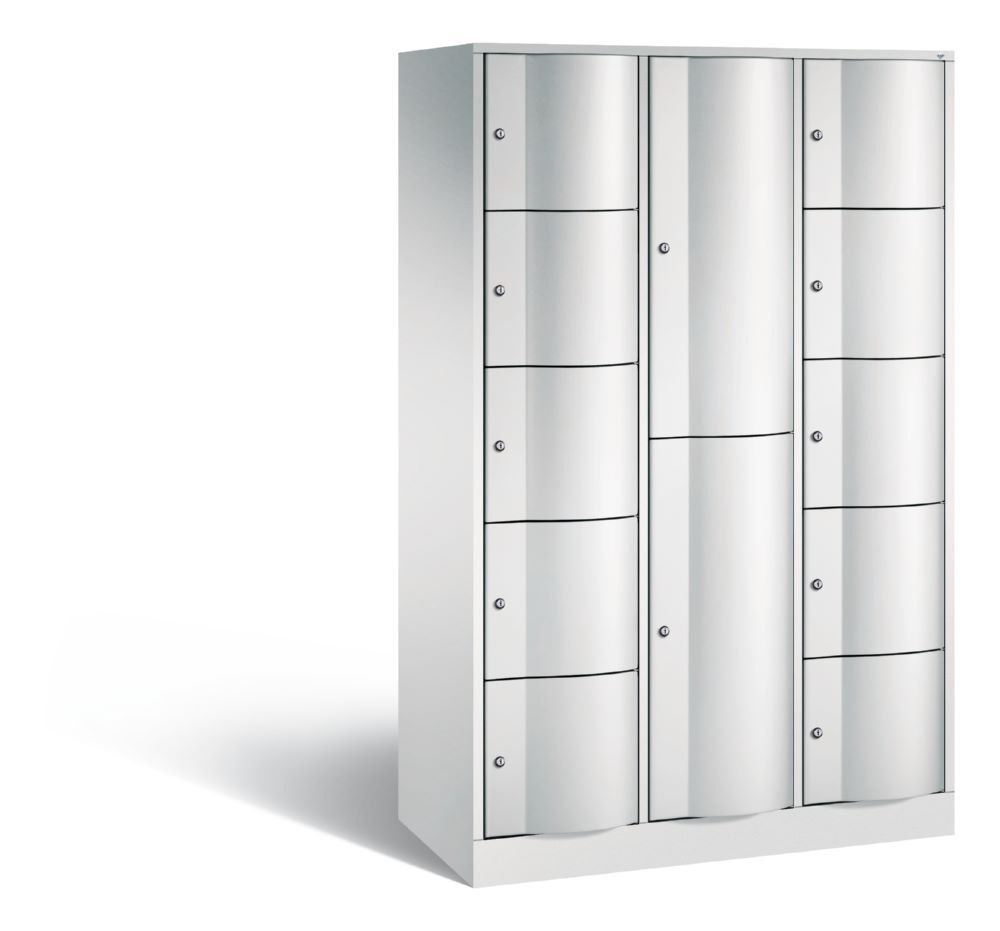 C+P Schließfachschrank Resisto 12 Fächer 1950 x 1148 x 540 mm in lichtgrau Produktbild C+P Schließfachschrank Resisto 12 Fächer 1950 x 1148 x 540 mm in lichtgrau