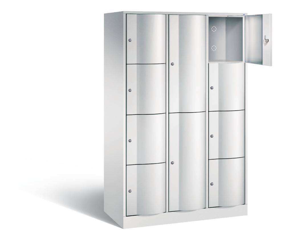 C+P Schließfachschrank Resisto 10 Fächer 1950 x 1148 x 540 mm in lichtgrau Produktbild C+P Schließfachschrank Resisto 10 Fächer 1950 x 1148 x 540 mm in lichtgrau bild 2