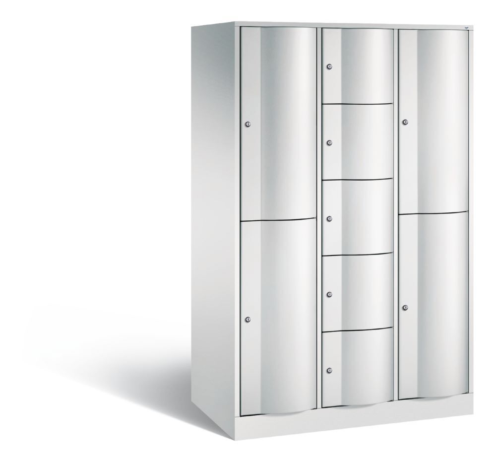 C+P Schließfachschrank Resisto 9 Fächer H 1950 x B 1148 x T 640 mm lichtgrau Produktbild C+P Schließfachschrank Resisto 9 Fächer H 1950 x B 1148 x T 640 mm lichtgrau