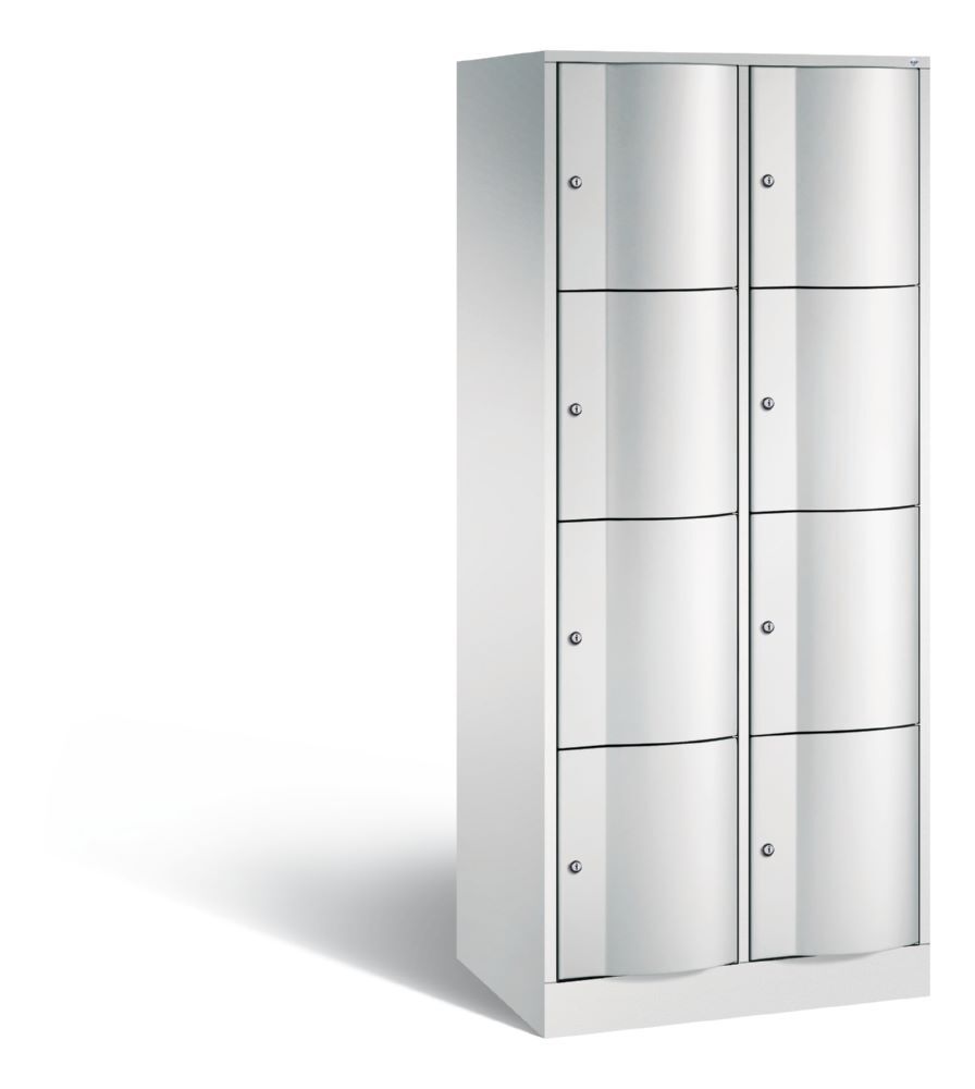 C+P Schließfachschrank Resisto 8 Fächer 1950 x 772 x 540 mm in lichtgrau Produktbild C+P Schließfachschrank Resisto 8 Fächer 1950 x 772 x 540 mm in lichtgrau