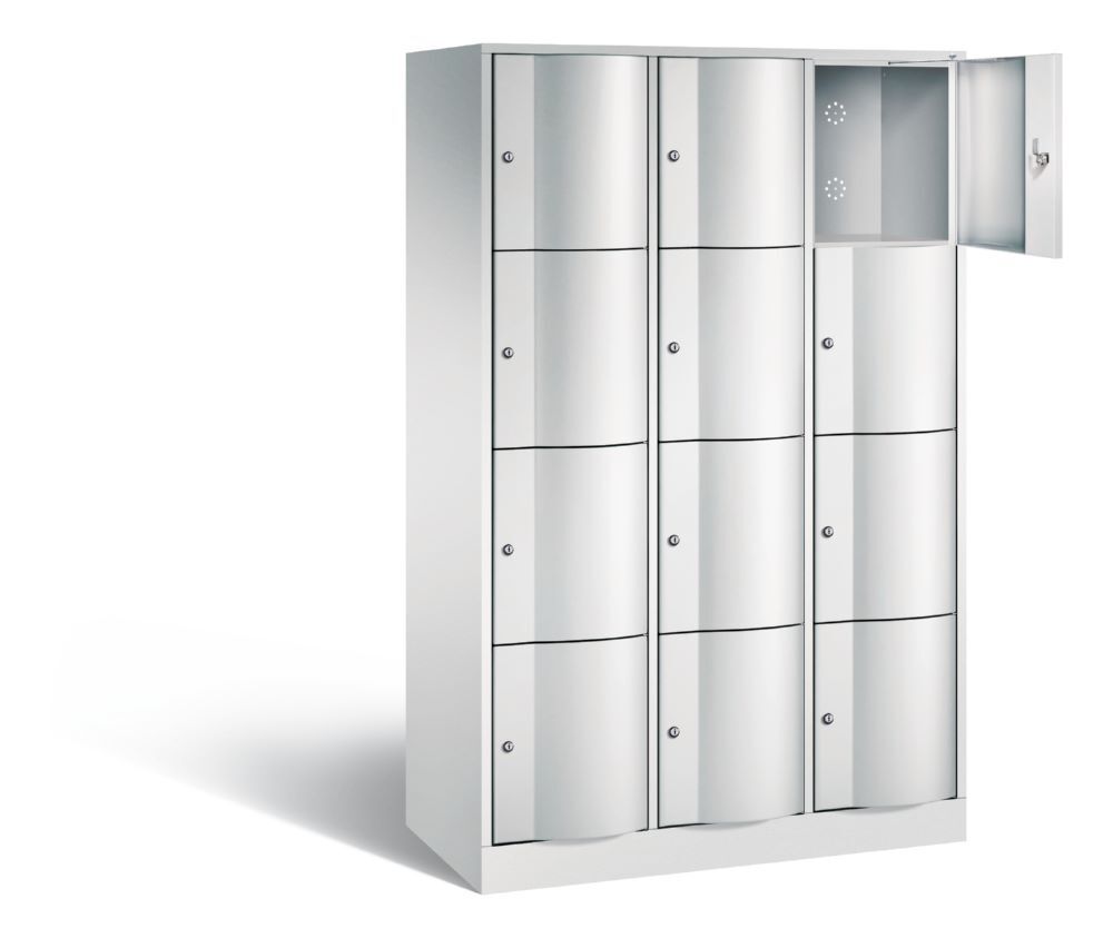 C+P Schließfachschrank Resisto 12 Fächer 1950 x 1148 x 540 mm lichtgrau Produktbild C+P Schließfachschrank Resisto 12 Fächer 1950 x 1148 x 540 mm lichtgrau bild 2