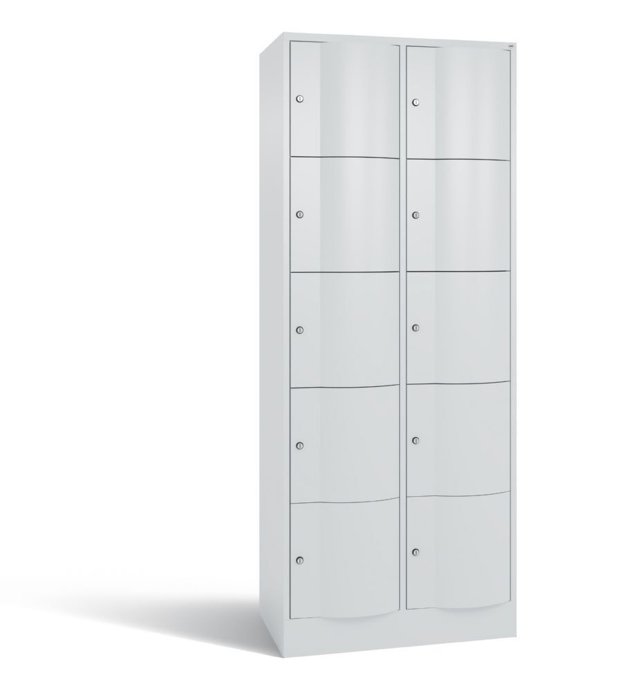 C+P Schließfachschrank Resisto 10 Fächer H 1950 x B 772 x T 540 mm lichtgrau Produktbild C+P Schließfachschrank Resisto 10 Fächer H 1950 x B 772 x T 540 mm lichtgrau